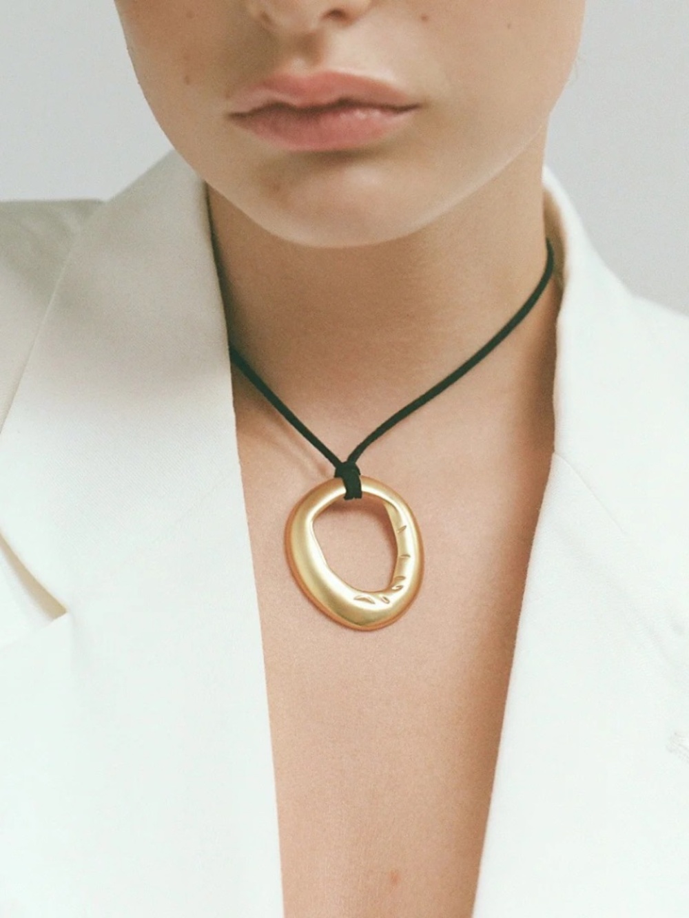 NWT Heaven Mayhem Gold Plated Brass Pendant Circular Mini Necklace
